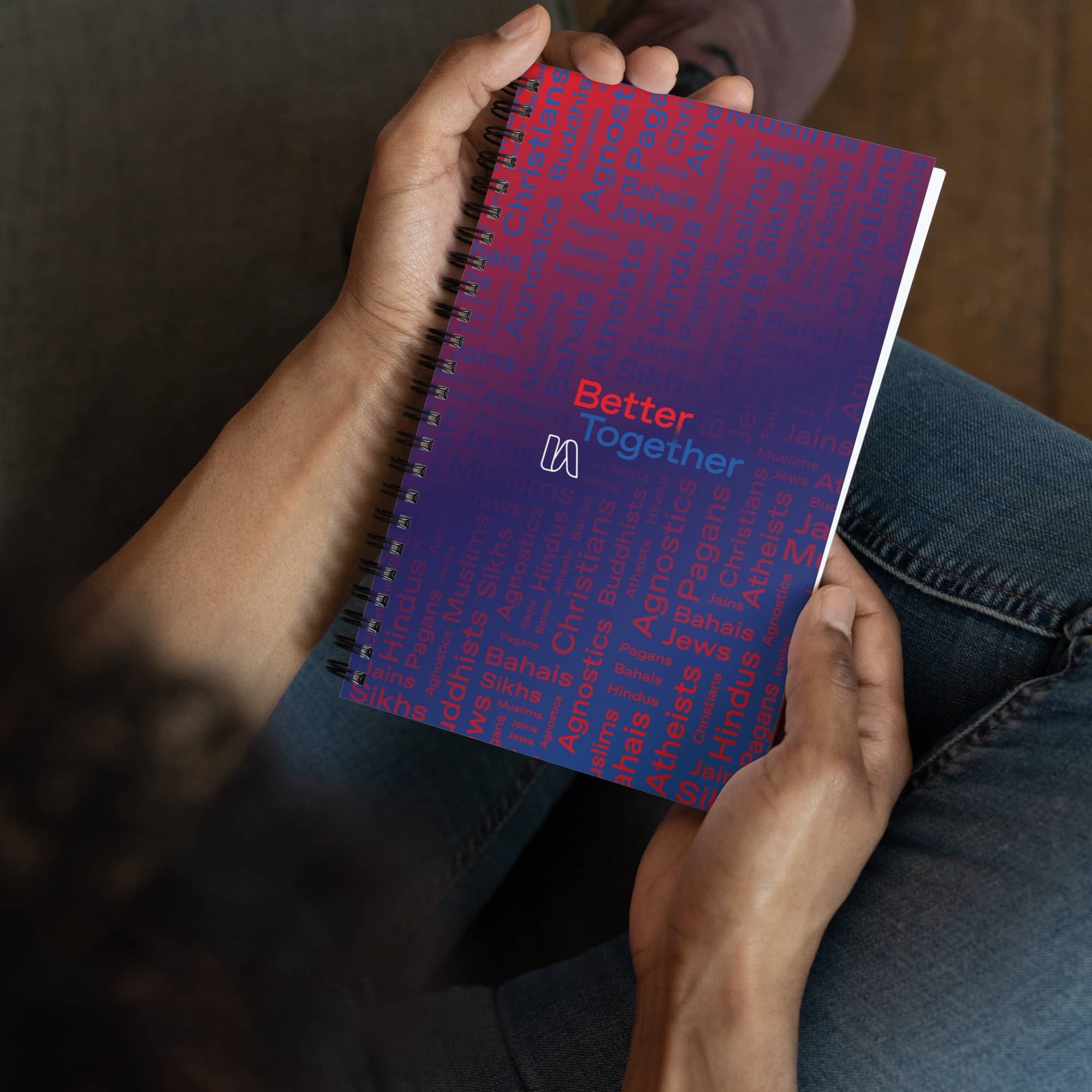 Better Together Word Cloud Spiral Notebook – Design 2