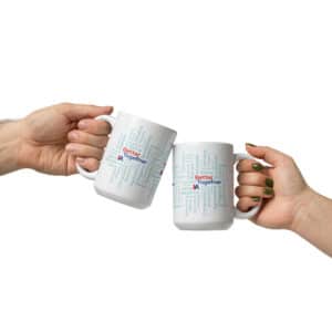 Better Together Word Cloud Glossy Mug